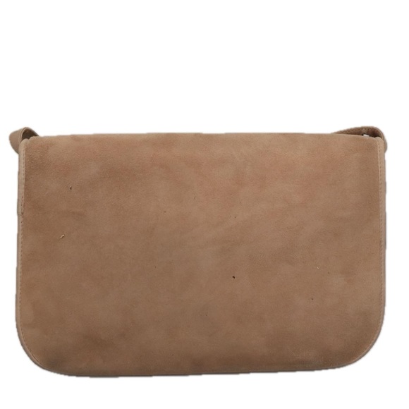 Christian Dior Shoulder Bag Suede Beige Gold Auth 101182 - Picture 3 of 16